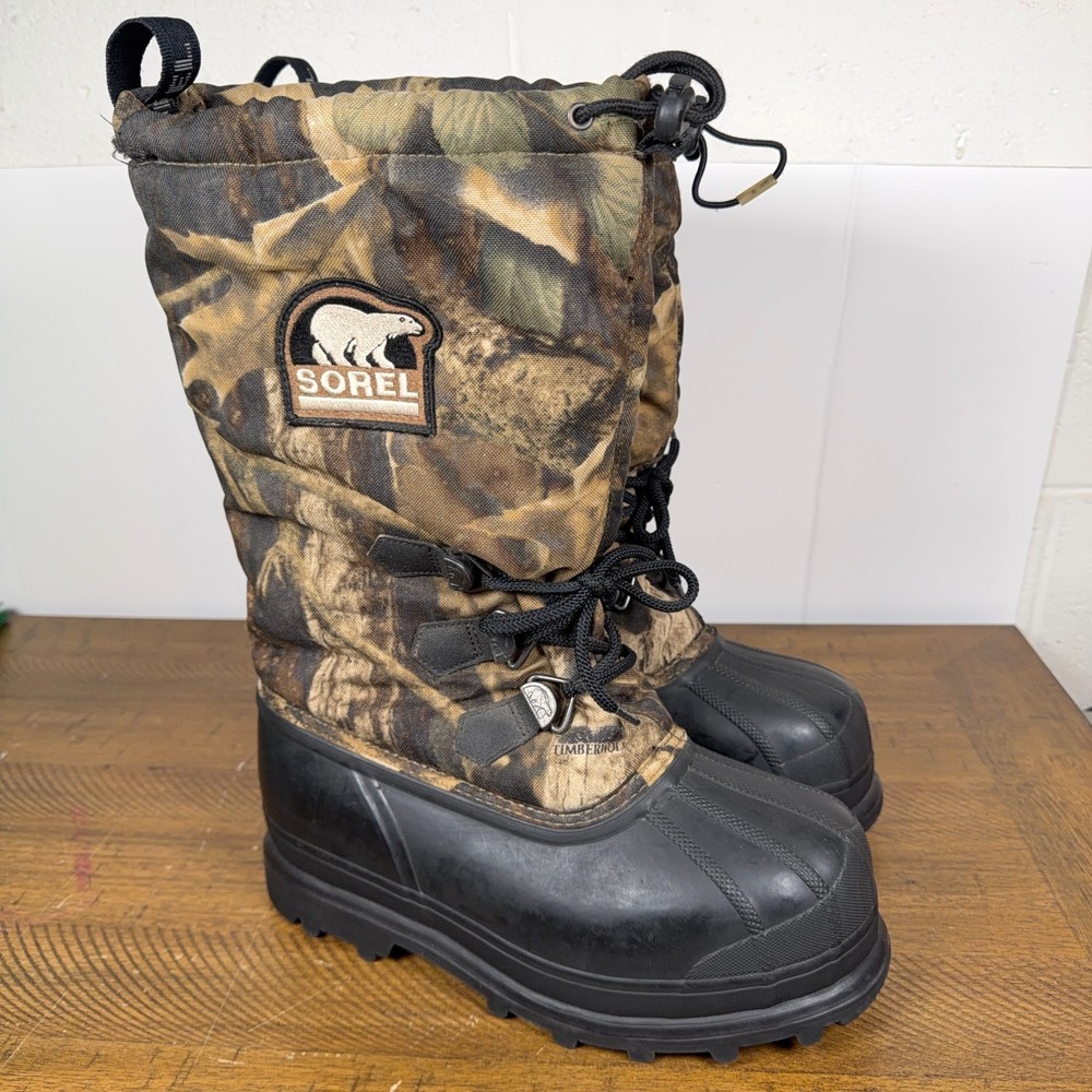 Sorel Boots Mens 7 Camo Kaufman Glacier Felt Insulated‎ Waterproof Winter Snow